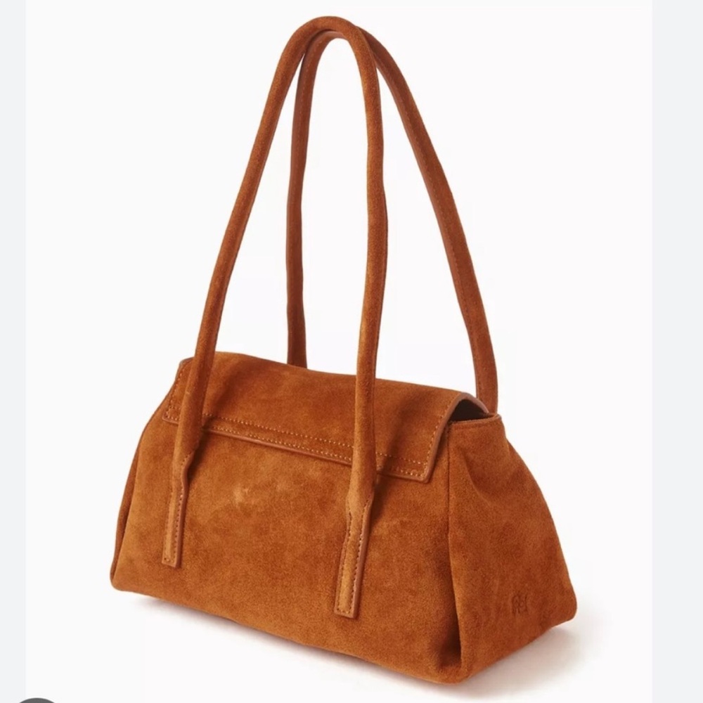 LIKE NEW REFORMATION Small Caterina Top Handle, Couro Suede - Picture 2 of 8